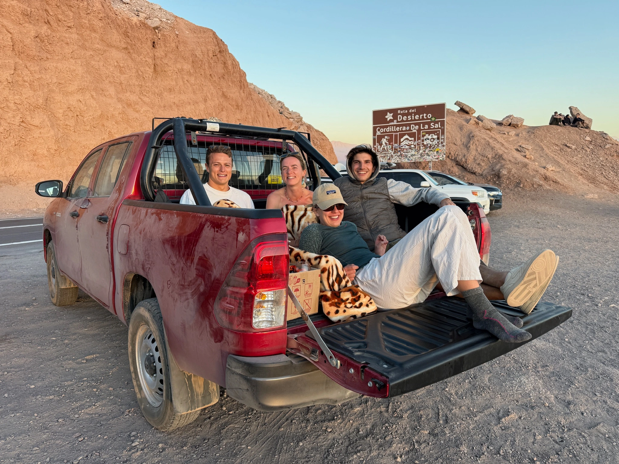 Groepje vrienden uit Chili